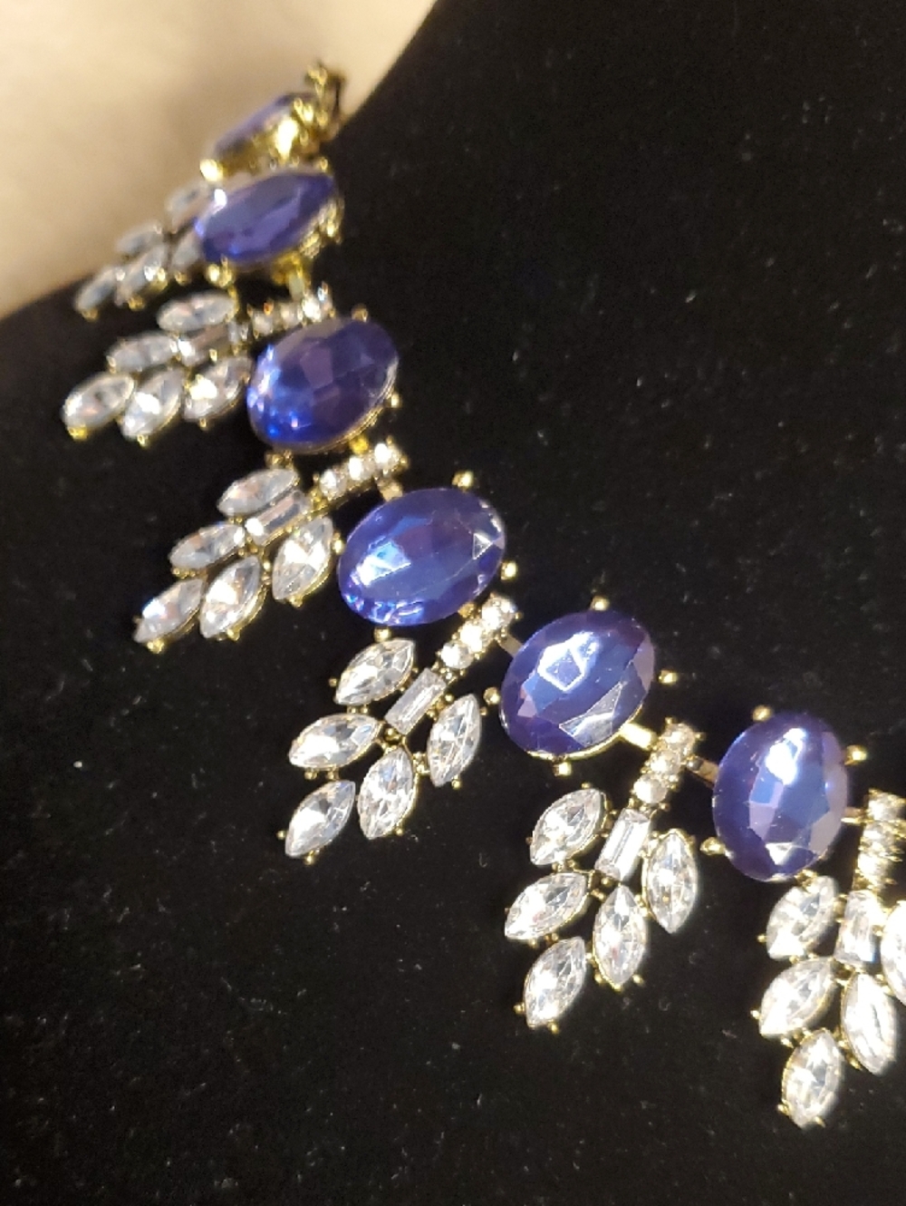 Statement Blue Costume Crystal Necklace - Brand Unbranded - Picture 5 of 8